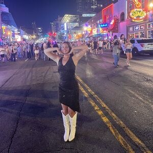 Vintage Y2K Sparkle Halter Mini Dress